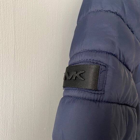 Michael Kors Coat Jacket Zip Up Navy Blue Medium M Puffer Padded Quilted - Picture 9 of 10